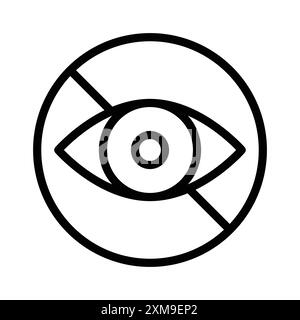 Hide icon linear logo mark set collection in black and white for web ...