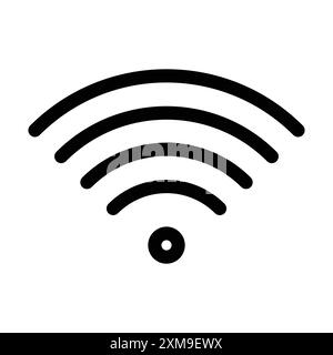 Signal icon linear logo mark set collection in black and white for web Stock Vector