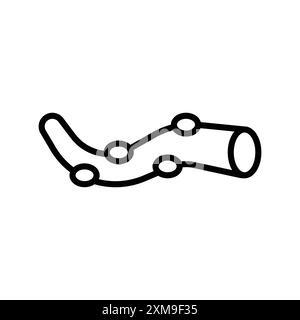 Tentacles octopus icon linear logo mark set collection in black and white for web Stock Vector