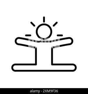 Split legs exercise icon linear logo mark set collection in black and white for web Stock Vector