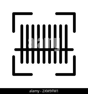 Scan barcode icon linear logo mark set collection in black and white for web Stock Vector
