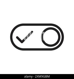 Toggle switch icon linear logo mark set collection in black and white for web Stock Vector