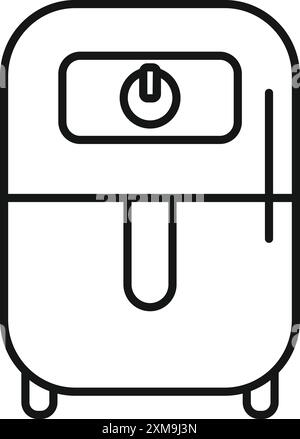 Simple line icon of a refrigerator, perfect for projects related to kitchen appliances, food storage, or home essentials Stock Vector