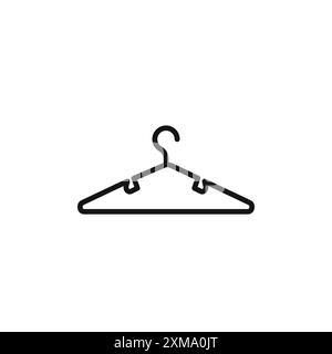 hanger icon outline collection or set in black and white outline Stock Vector