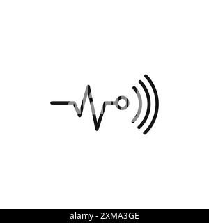 Sensor icon outline collection or set in black and white outline Stock Vector