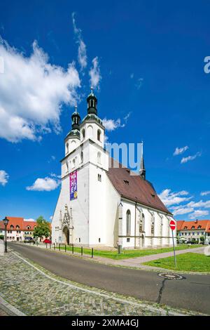 St Laurentius, late Gothic hall church, Protestant town church, Pegau, district of Leipzig, Saxony, Germany Stock Photo