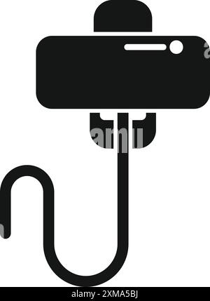 Phone is connecting magnetically to a charger using the latest magsafe technology Stock Vector