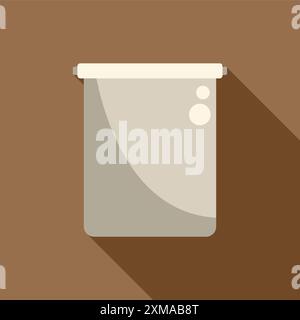Illustration of a white water heater with two knobs hanging on a brown wall Stock Vector