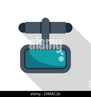 Dash camera recording road traffic with long shadow Stock Vector