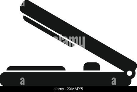 Open scanner scanning document icon in simple style isolated on white background Stock Vector