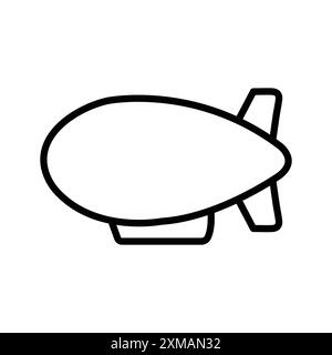 Airship icon linear logo mark set collection in black and white for web Stock Vector