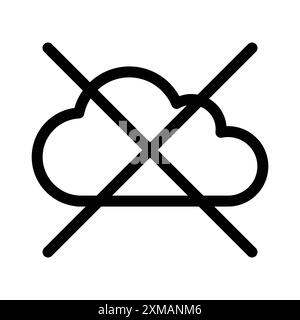cloud sync disable icon linear logo mark set collection in black and white for web Stock Vector