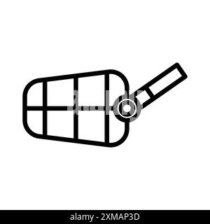 Dog muzzle icon linear logo mark set collection in black and white for web Stock Vector
