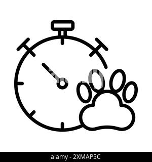 Dog competition icon linear logo mark set collection in black and white for web Stock Vector