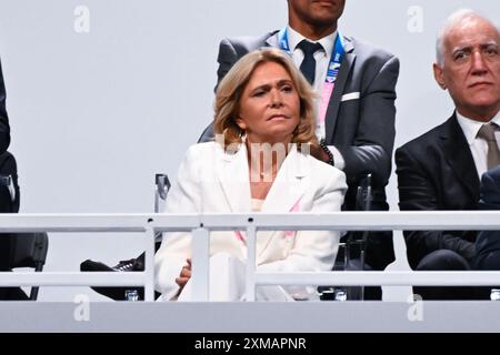 Paris, France. 26th July, 2024. President of the Regional Council of Ile de France Valerie Pecresse, Opening Ceremony during the Olympic Games Paris 2024 on 26 July 2024 in Paris, France - Photo Federico Pestellini/Panoramic/DPPI Media Credit: DPPI Media/Alamy Live News Stock Photo