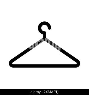 hanger icon linear logo mark set collection in black and white for web Stock Vector