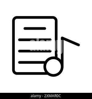 Lyrics icon linear logo mark set collection in black and white for web Stock Vector