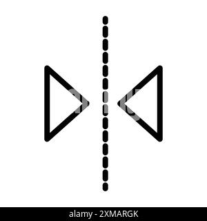 Reflect tool icon linear logo mark set collection in black and white for web Stock Vector