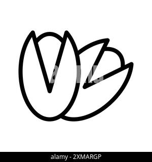 pistachio icon linear logo mark set collection in black and white for web Stock Vector