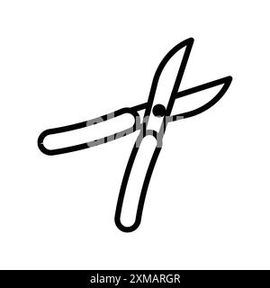 pruner icon linear logo mark set collection in black and white for web Stock Vector