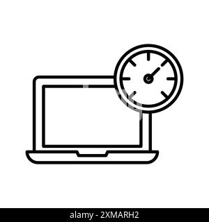 Network speed test icon linear logo mark set collection in black and white for web Stock Vector