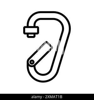 Rope Hook icon linear logo mark set collection in black and white for web Stock Vector