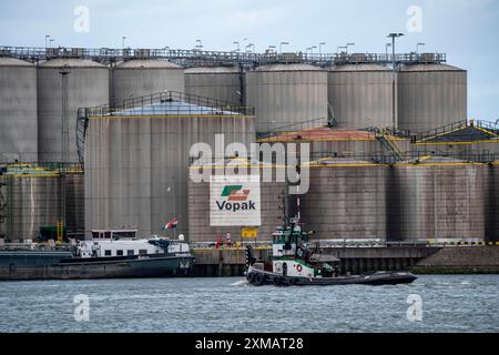 Vopak Terminal Vlaardingen, large tank farm, independent terminal with deep-sea access in the port of Rotterdam, specialising in the storage of Stock Photo