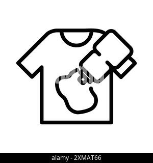 Softener clothes dirt icon linear logo mark set collection in black and white for web Stock Vector