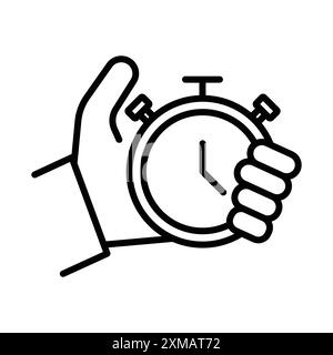 testing time icon linear logo mark set collection in black and white for web Stock Vector