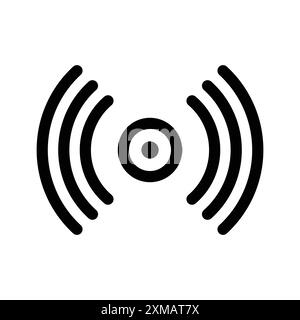 Sensor icon linear logo mark set collection in black and white for web Stock Vector