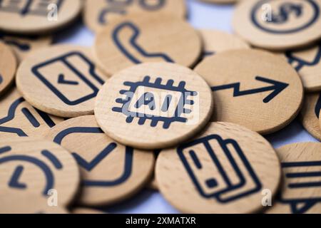 Artificial Intelligence Machine Learning Concept in Business Technology Mind Network Data Digital Future Science Stock Photo