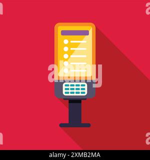 Self service terminal showing menu for using in fast food restaurants Stock Vector