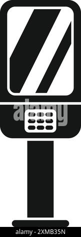 Modern parking meter machine is accepting digital payments Stock Vector