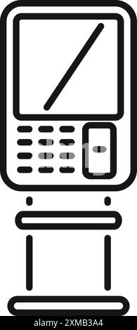 Parking meter is accepting contactless payment for parking using mobile phone nfc technology Stock Vector