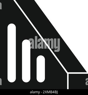 Blacksmith anvil triangle ruler icon in simple style on a white background Stock Vector