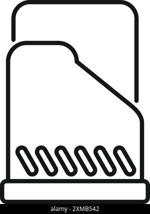 Outline icon of a snowboard stand waiting for winter sports equipment Stock Vector