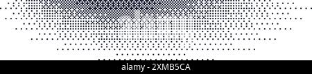 Gradient dot shadow effect with grainy texture. Halftone circles and noise. Flat vector illustration isolated on white background. Stock Vector
