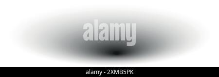 Realistic shadow set with round shapes. black shade effect. Isolated object. Flat vector illustration on white background. Stock Vector