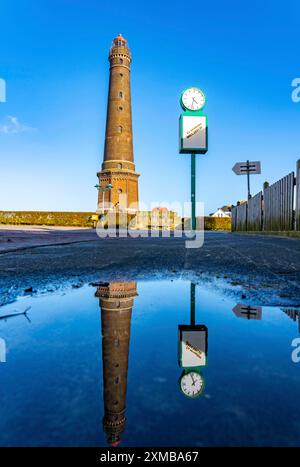 The New Lighthouse, Borkum, island, East Frisia, winter, season, autumn, Lower Saxony, Germany Stock Photo