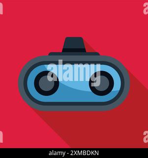 Virtual reality headset showing augmented reality experience Stock Vector