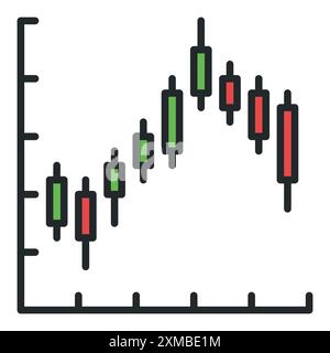 Vector logo with candlestick trading chart analyzing in forex Stock ...