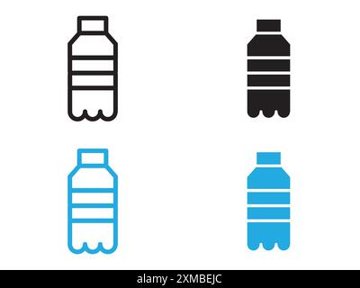 Bottle icon vector line logo mark or symbol set collection outline style Stock Vector