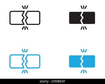 destroy line icon, outline symbol, vector illustration, concept sign ...
