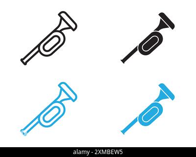 Car horn icon vector line logo mark or symbol set collection outline style Stock Vector