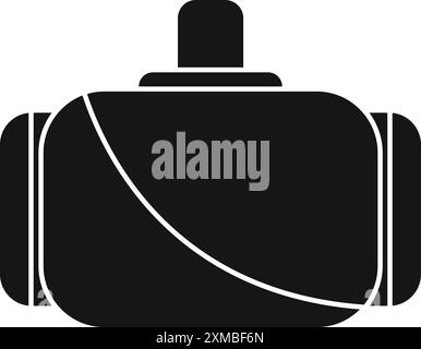 Black simple icon of vr glasses creating immersive experience for user Stock Vector