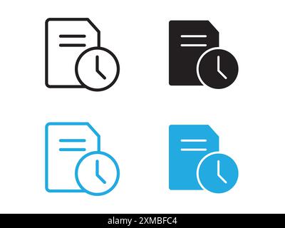 History icon vector line logo mark or symbol set collection outline style Stock Vector