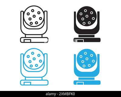 laser lamp icon vector line logo mark or symbol set collection outline style Stock Vector