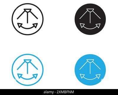 Oscillation icon vector line logo mark or symbol set collection outline style Stock Vector
