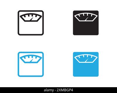 Scales icon vector line logo mark or symbol set collection outline style Stock Vector