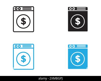 Money laundering icon vector line logo mark or symbol set collection outline style Stock Vector